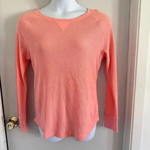 Faded Glory Women's Long Sleeve Raglan Thermal size XXL peach delight